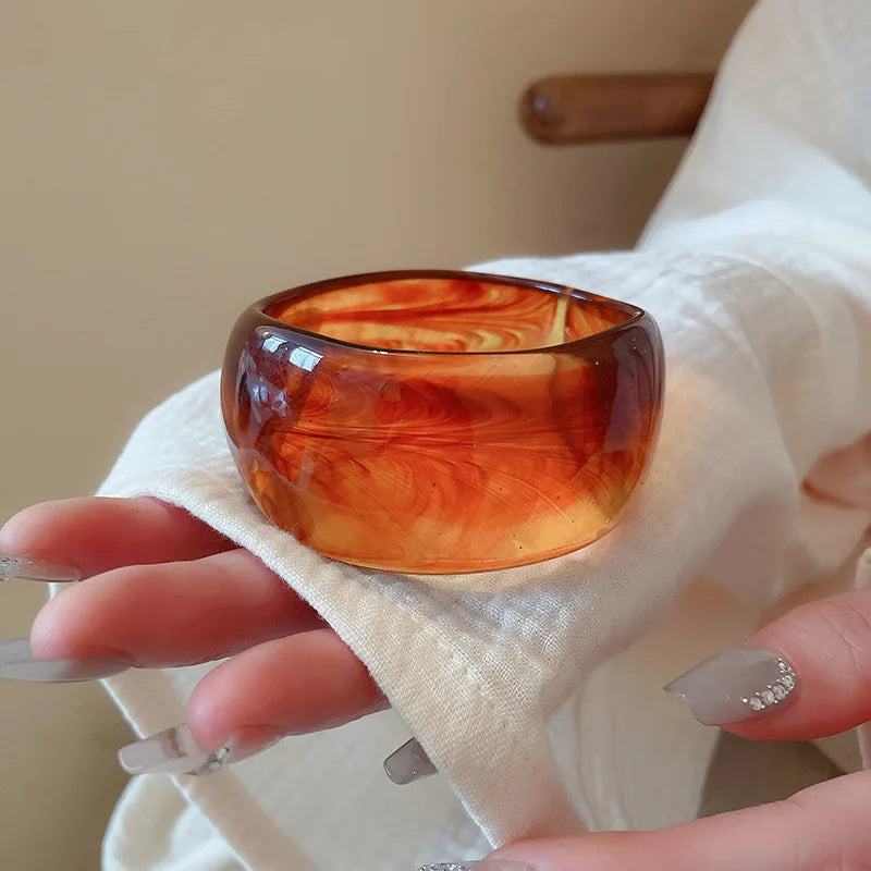Boho Groove Bangle Amber