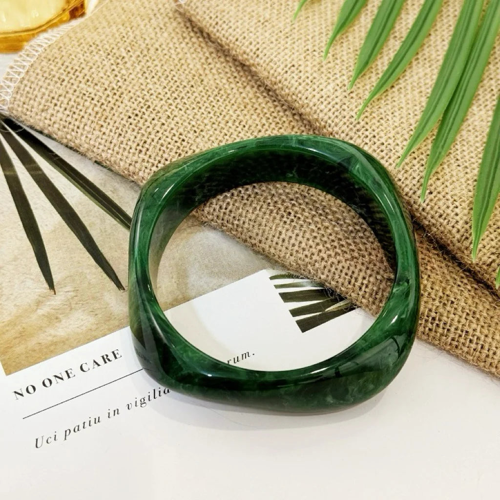 Chisel Chic Bangle Dark Green