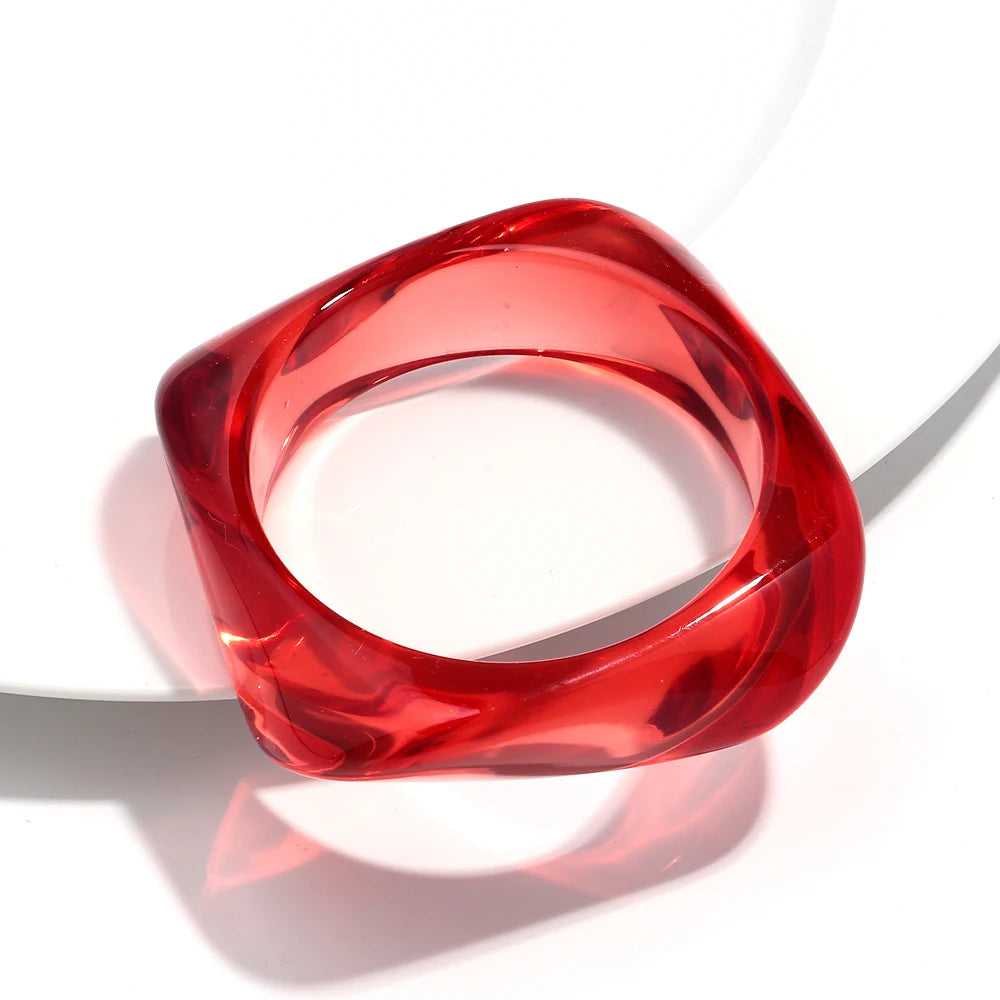 Eclectic Pop Bangle Translucent Red