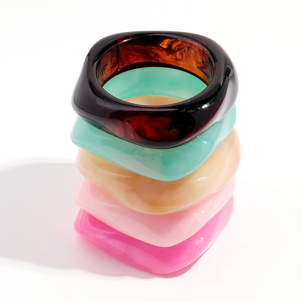 Eclectic Pop Bangles Stacked