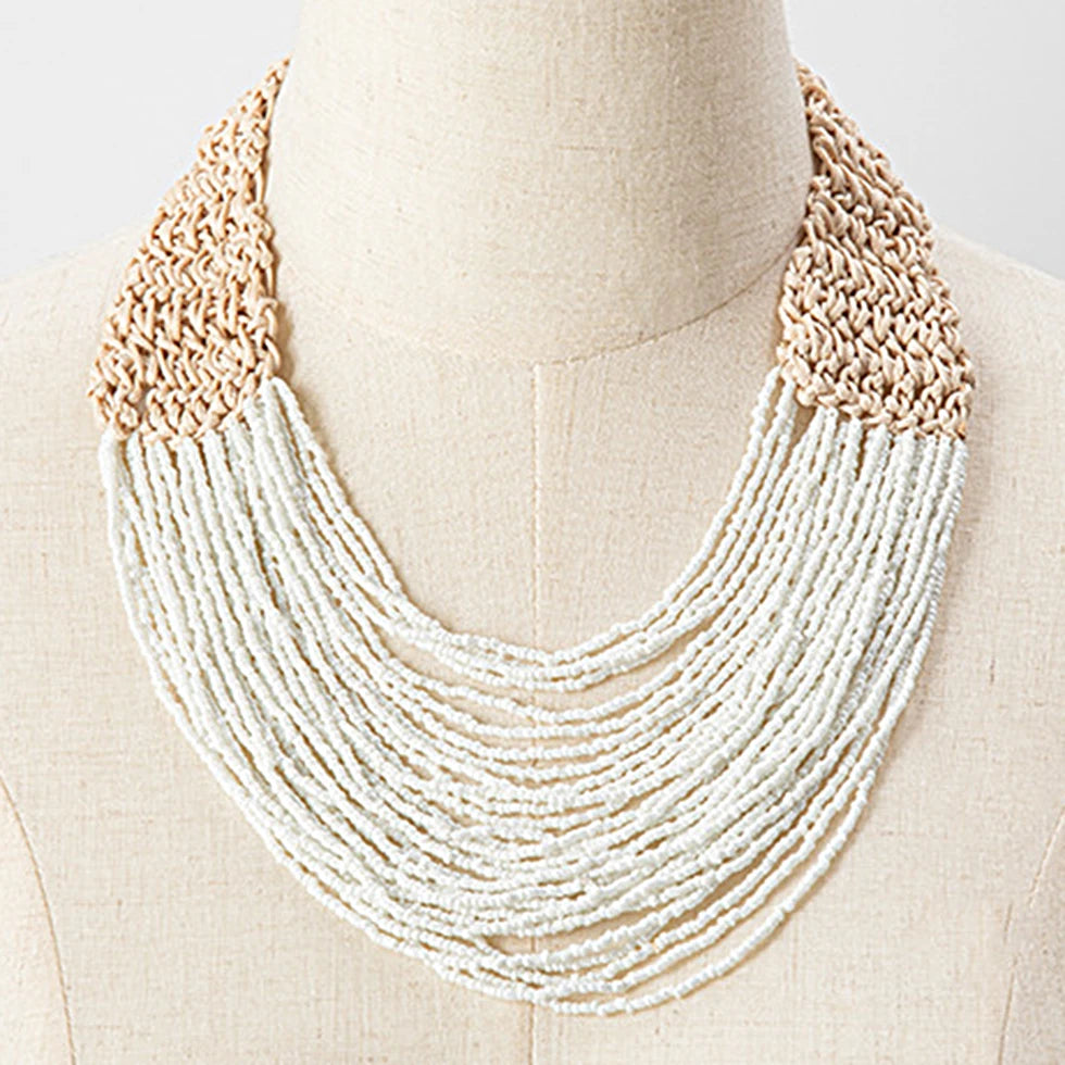Luna Layers Necklace White