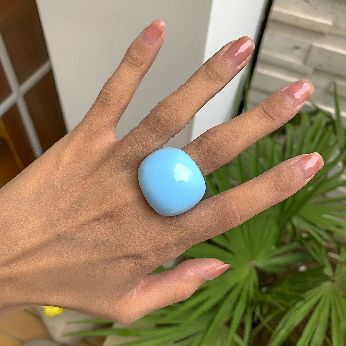 Punk Pop Ring Blue