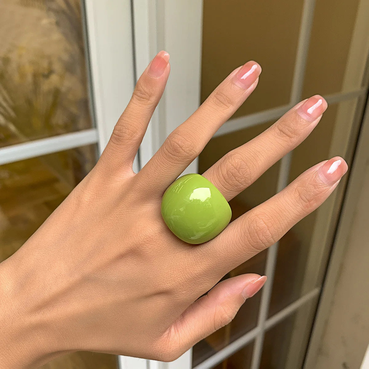 Punk Pop Ring Green
