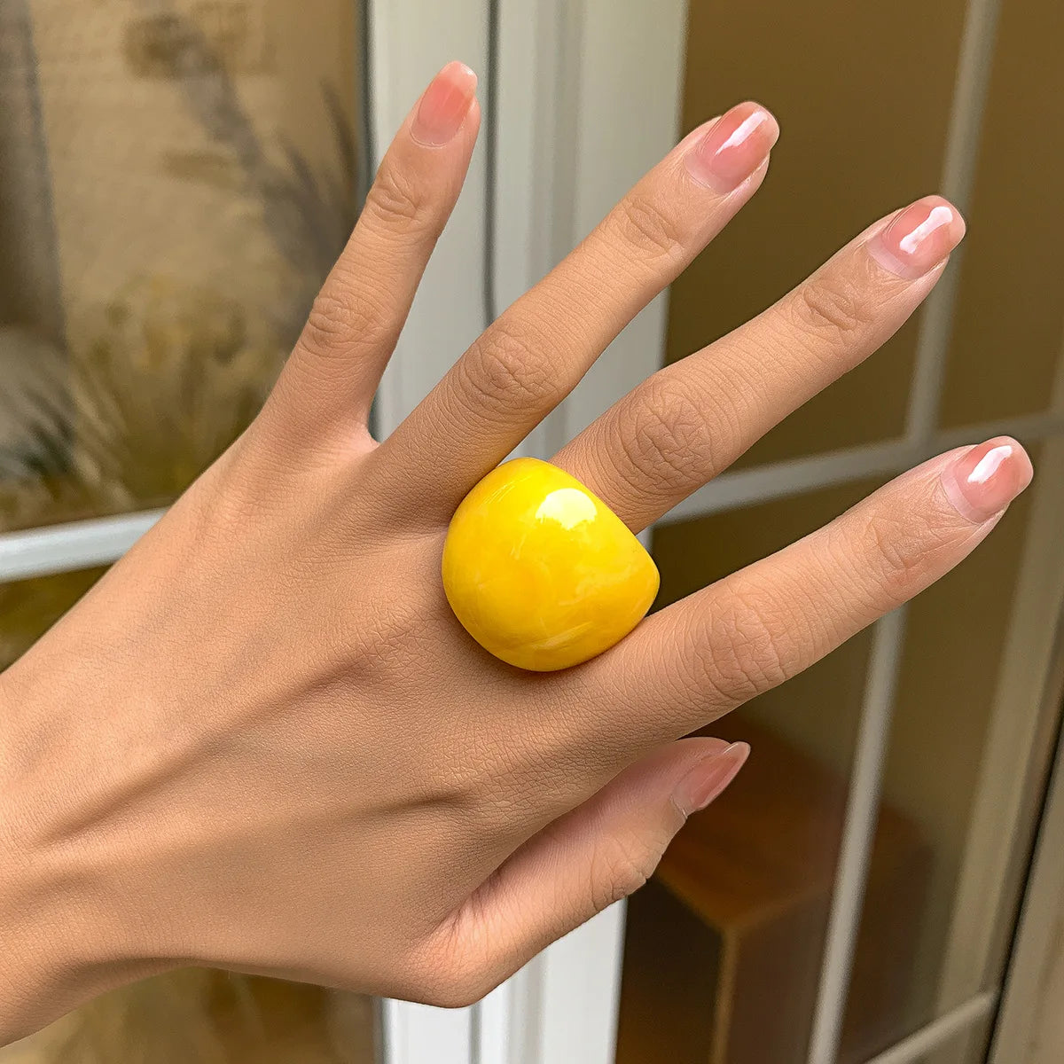 Punk Pop Ring Yellow