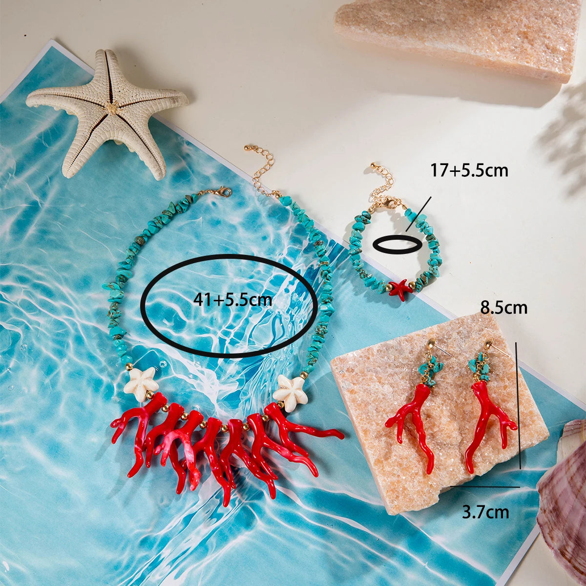 Rhapsody Reef Set (necklace, bracelet and earrings set)