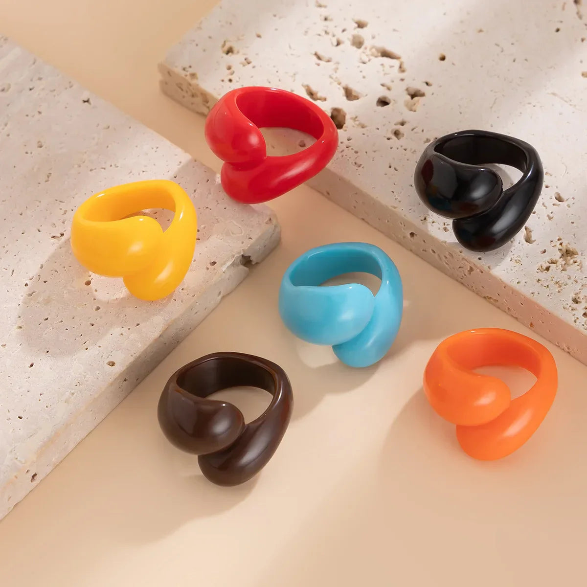 six colorful rings