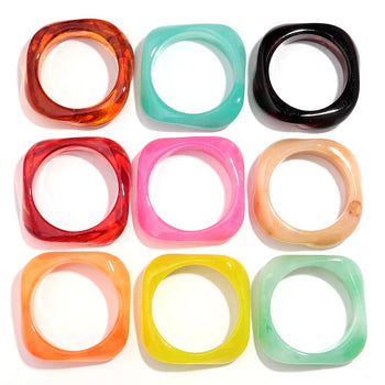colorful resin bangles