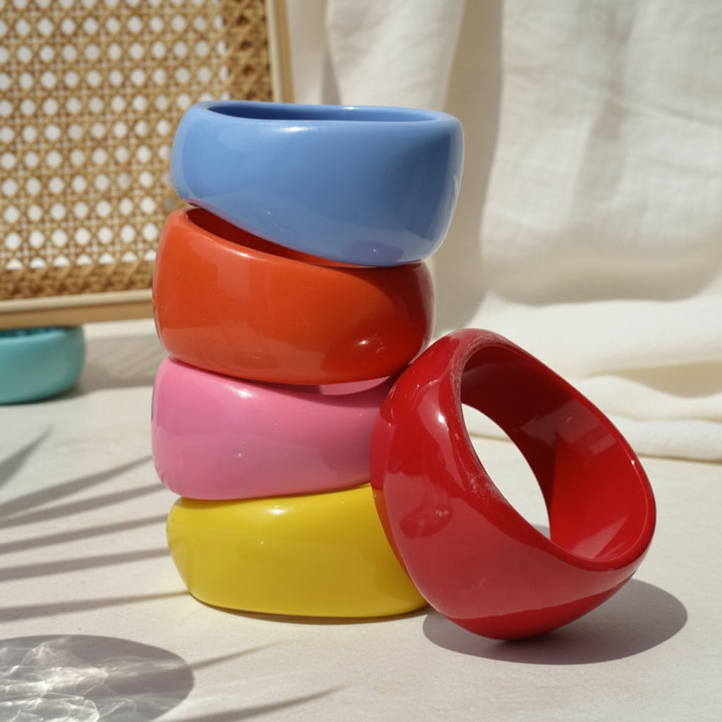 2.44" Diameter SMALL: Retro Flashback Bangle - 6 colors - Hello Baabs