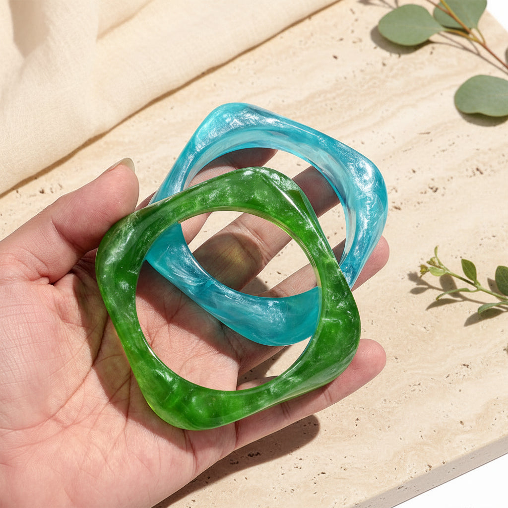 2.50" Diameter: Chisel Glow Bangle - 9 colors - Hello Baabs