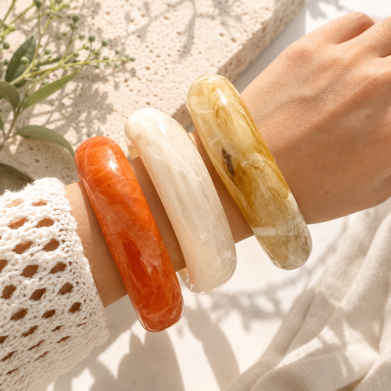 2.50" Diameter: Eclectic Pop Bangle - 13 colors - Hello Baabs