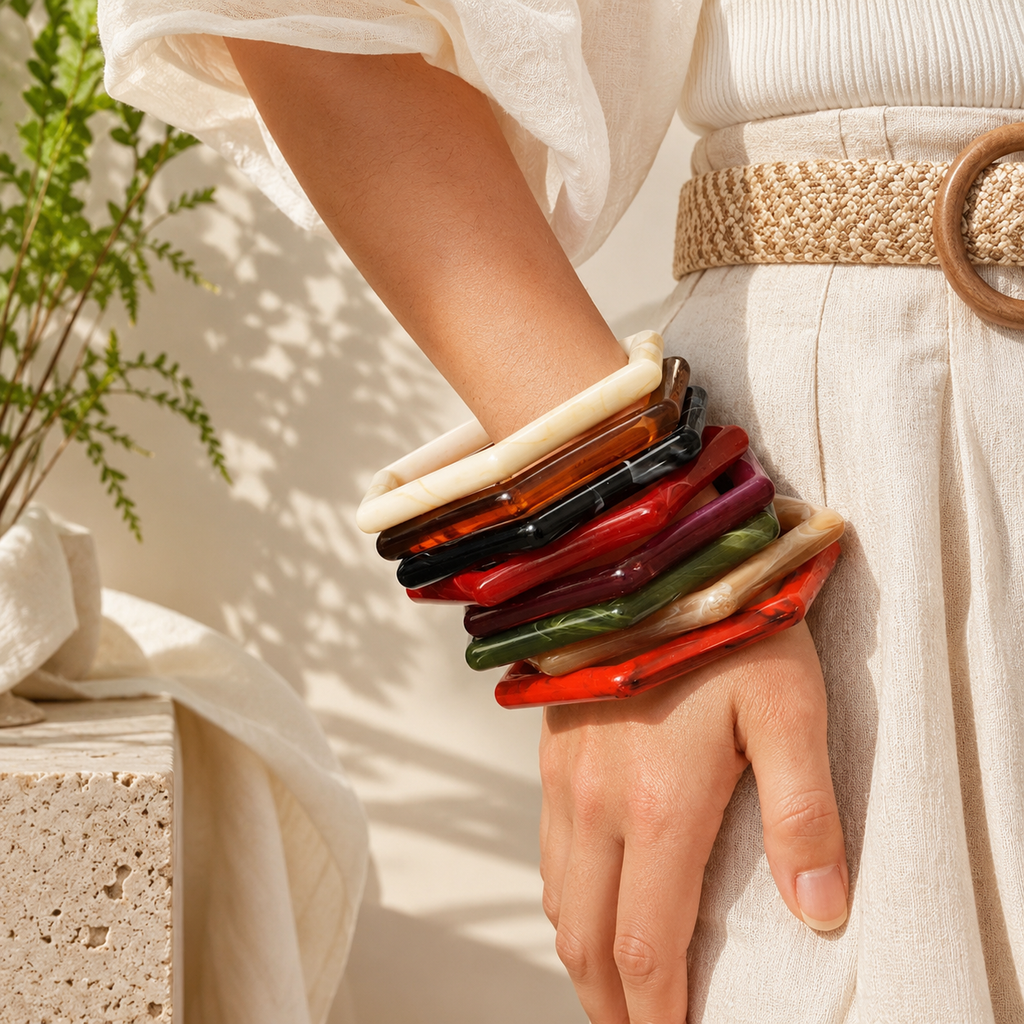 2.50" Diameter: Hex Appeal Bangle - 8 colors - Hello Baabs