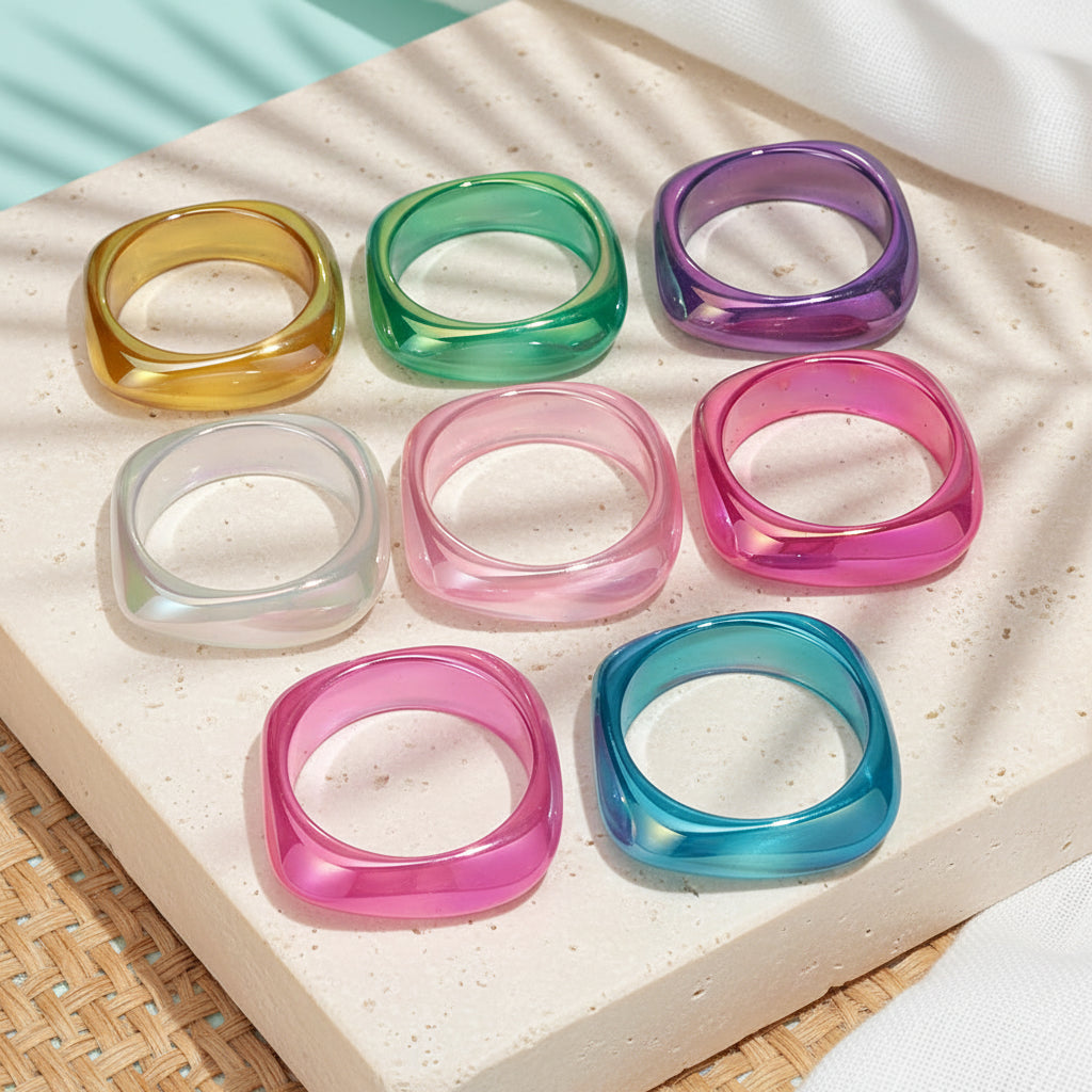 2.50" Diameter: Iridescent Edge Bangles - 8 colors - Hello Baabs