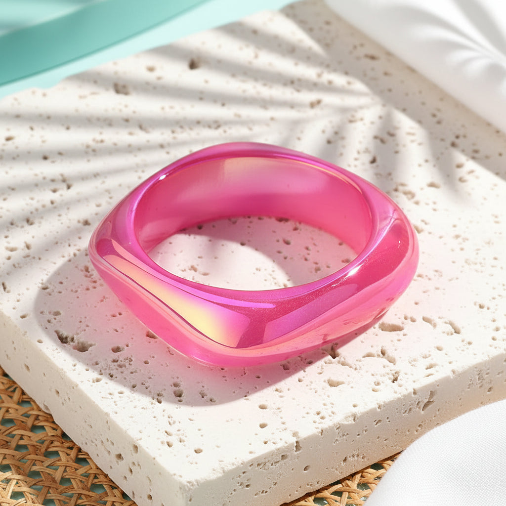 2.50" Diameter: Iridescent Edge Bangles - 8 colors - Hello Baabs