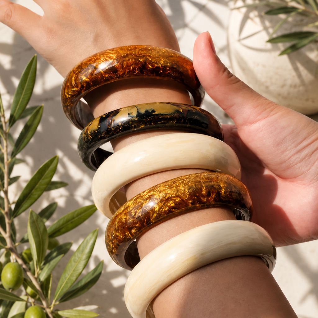 2.50" Diameter: Rooted Radiance Bangle - 5 colors - Hello Baabs