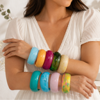 2.50" Diameter: Warped Vibe Bangle - 11 colors - Hello Baabs