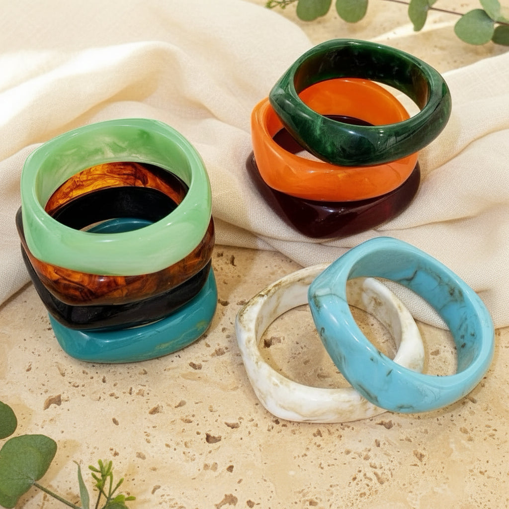 2.52" Diameter: Chisel Chic Bangle - 8 colors - Hello Baabs