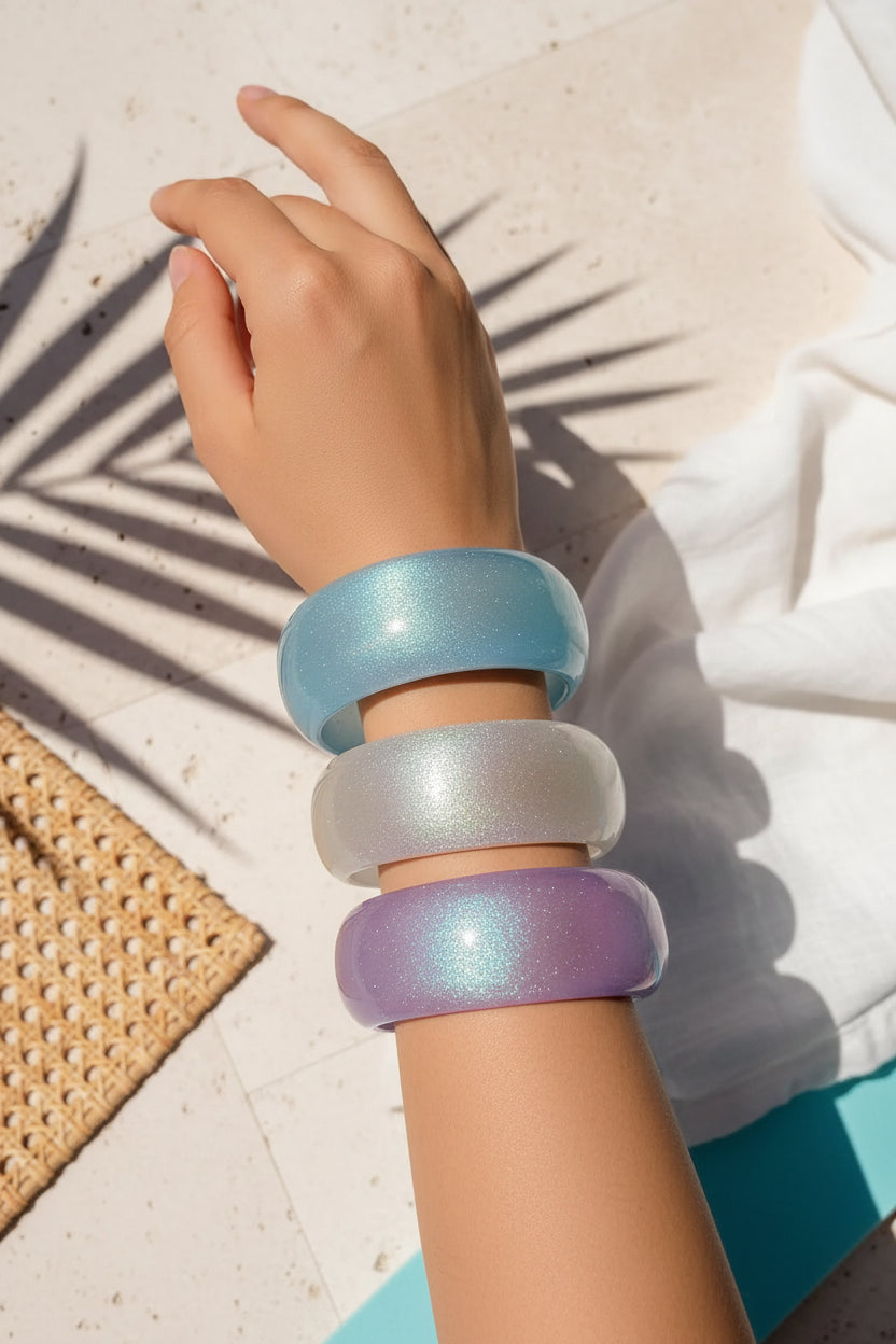 2.52" Diameter: Luster Loop Bangle - 3 colors - Hello Baabs
