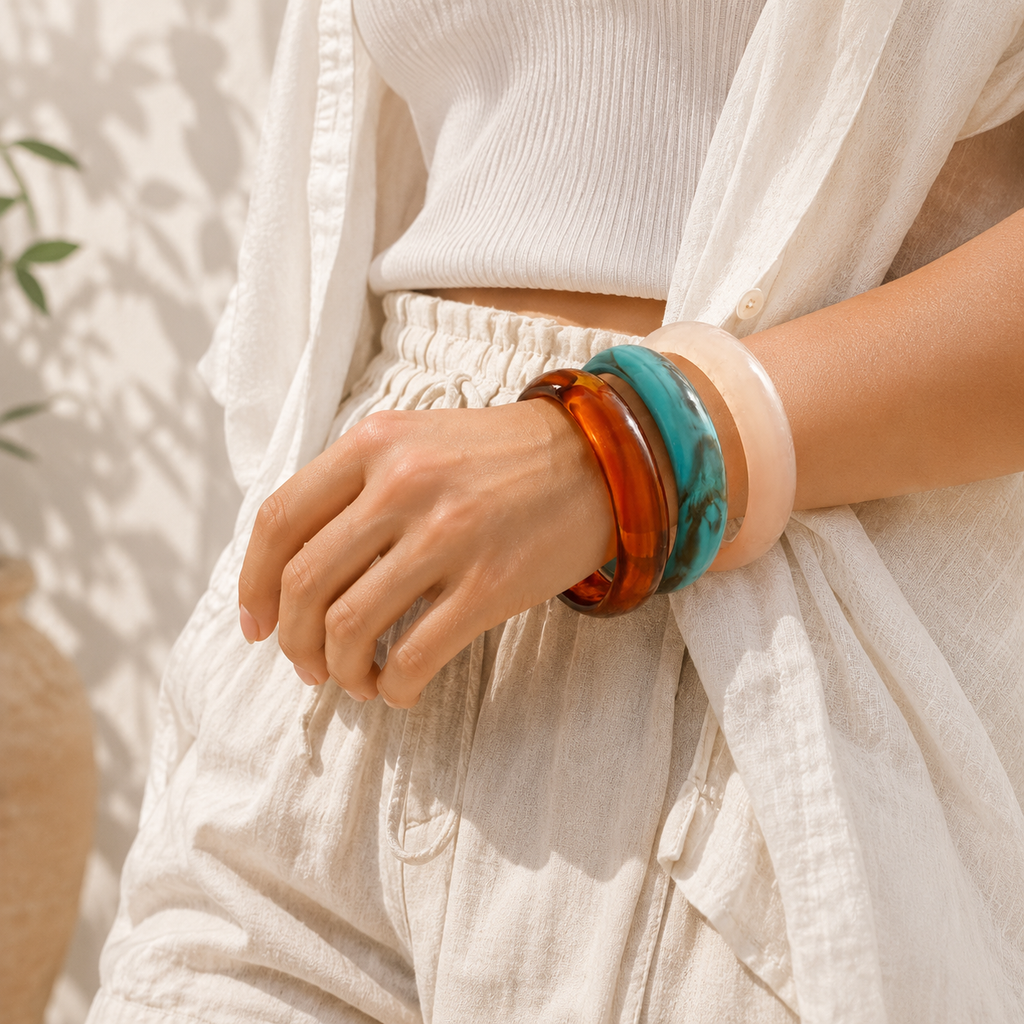 2.52" Diameter: Vivid Vibe Bangles - 3 colors - Hello Baabs