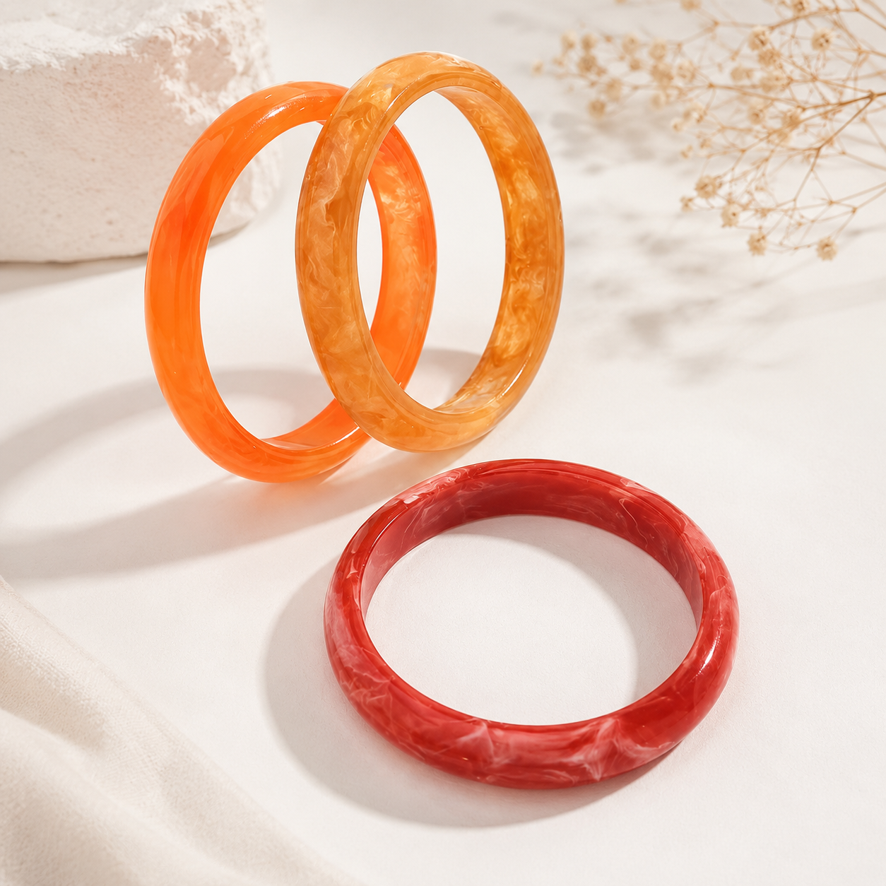 2.55" Diameter: Baabs Bangle Trio 3pc Set - 4 colors - Hello Baabs