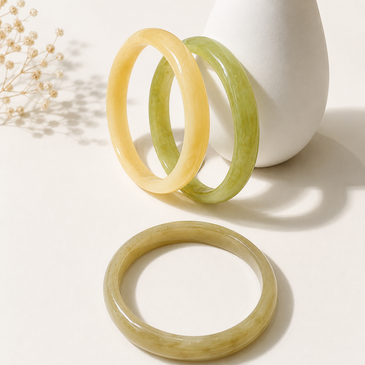 2.55" Diameter: Baabs Bangle Trio 3pc Set - 4 colors - Hello Baabs