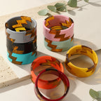 2.55" Diameter: Electric Zig Bangle - 8 colors - Hello Baabs