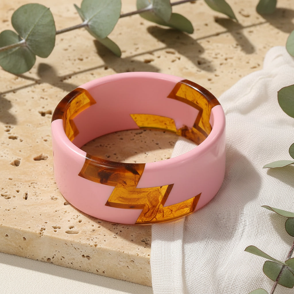 2.55" Diameter: Electric Zig Bangle - 8 colors - Hello Baabs