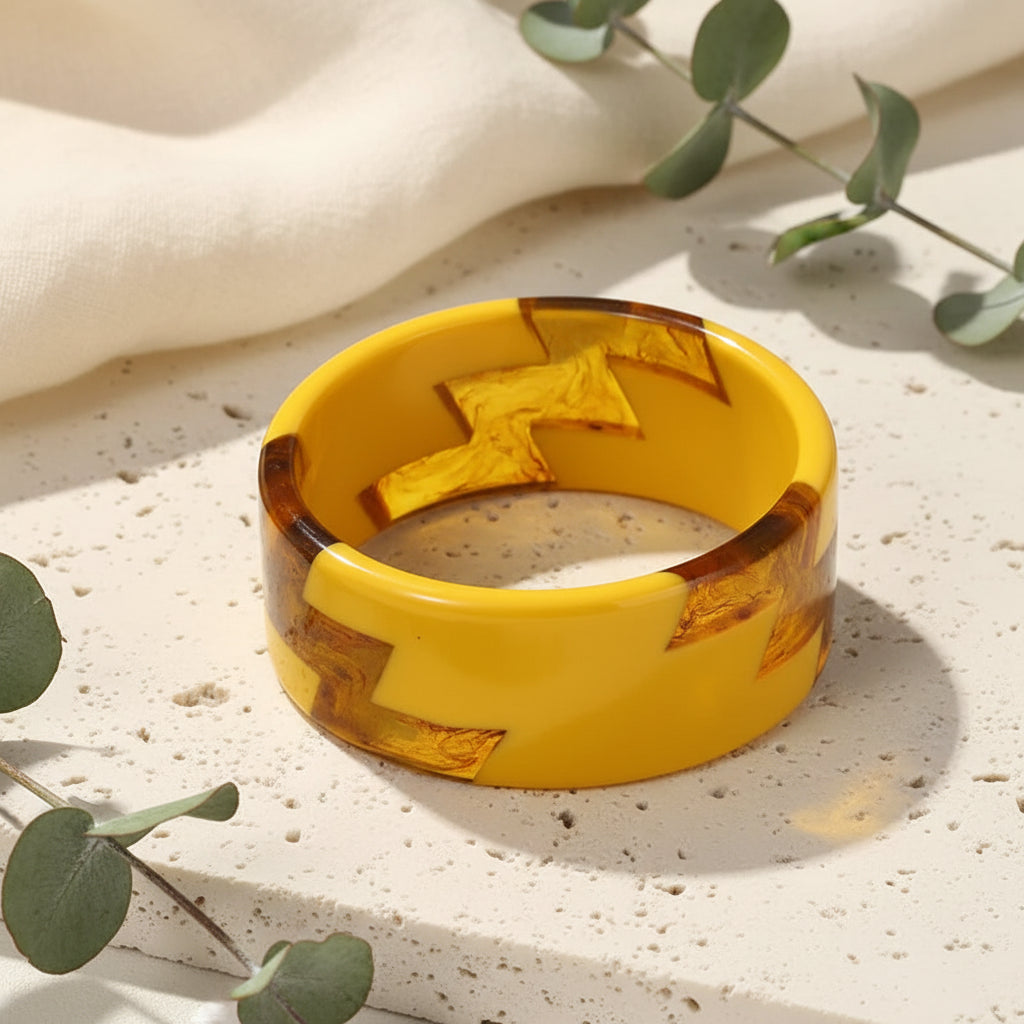 2.55" Diameter: Electric Zig Bangle - 8 colors - Hello Baabs