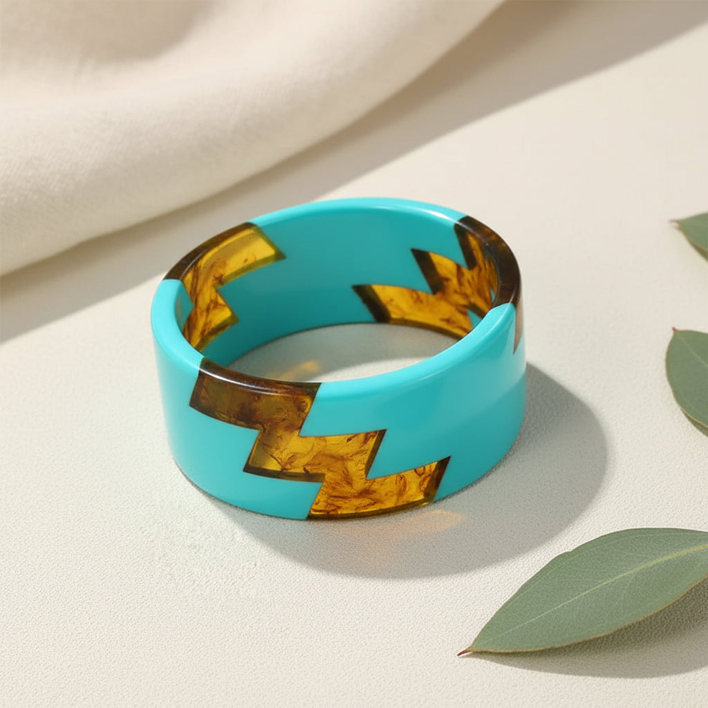 2.55" Diameter: Electric Zig Bangle - 8 colors - Hello Baabs