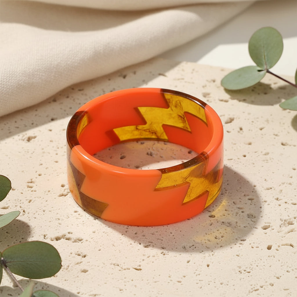2.55" Diameter: Electric Zig Bangle - 8 colors - Hello Baabs