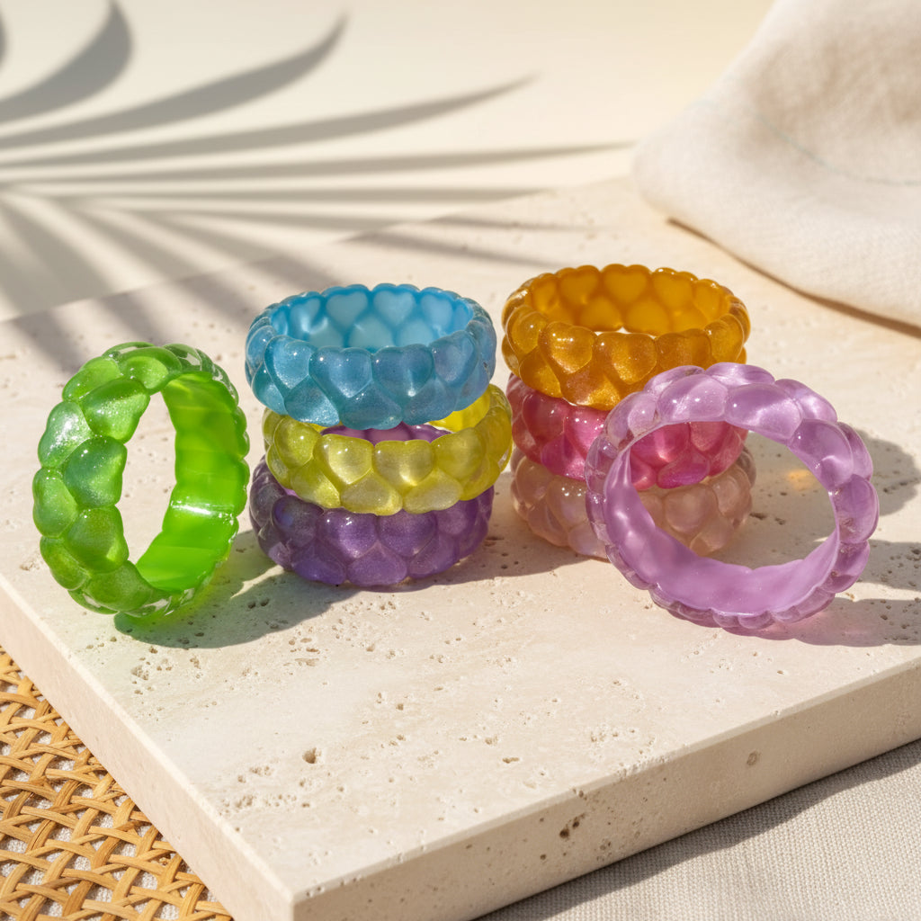 2.55" Diameter: Heart Burst Bangle - 8 colors - Hello Baabs