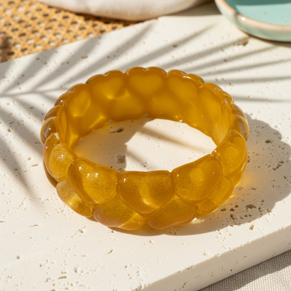 2.55" Diameter: Heart Burst Bangle - 8 colors - Hello Baabs