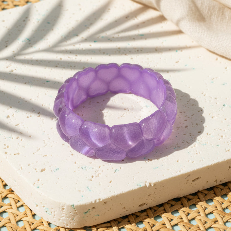 2.55" Diameter: Heart Burst Bangle - 8 colors - Hello Baabs