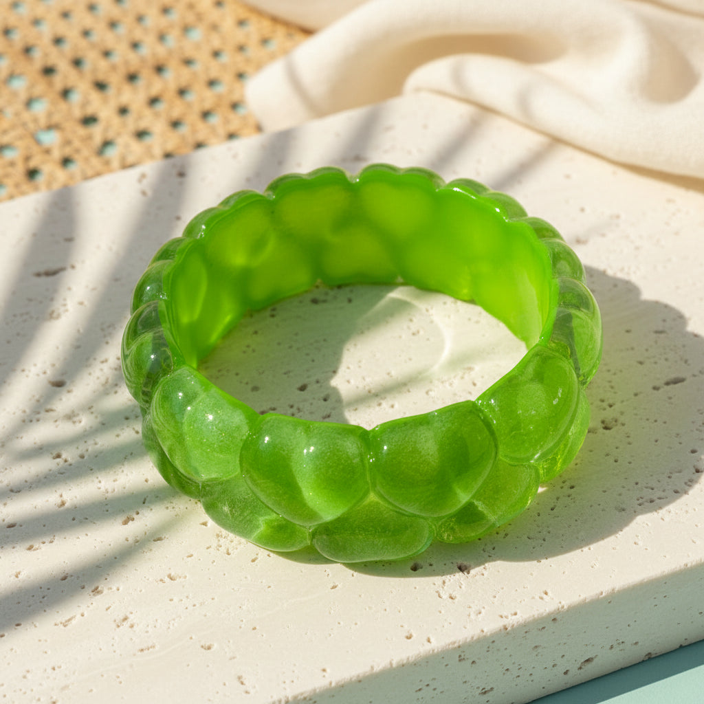 2.55" Diameter: Heart Burst Bangle - 8 colors - Hello Baabs