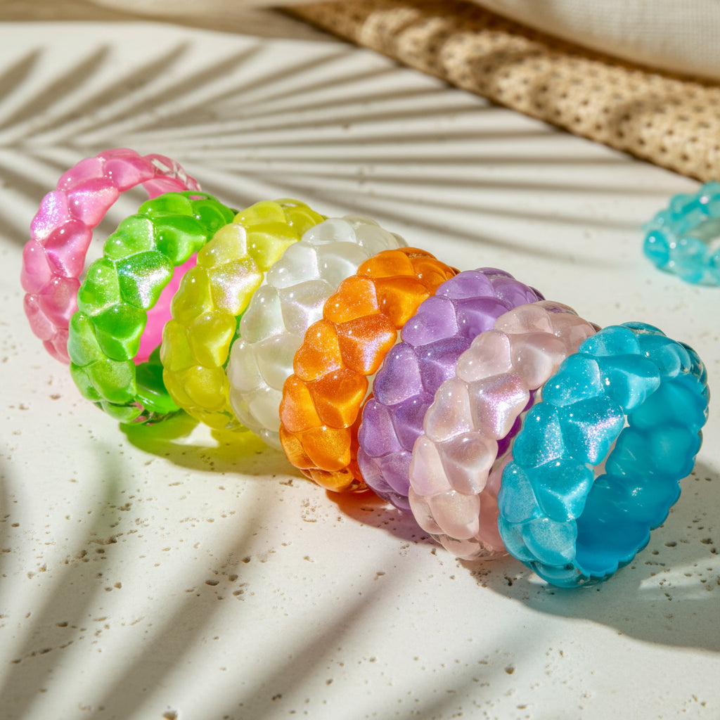 2.55" Diameter: Heart Burst Bangle - 8 colors - Hello Baabs LLC