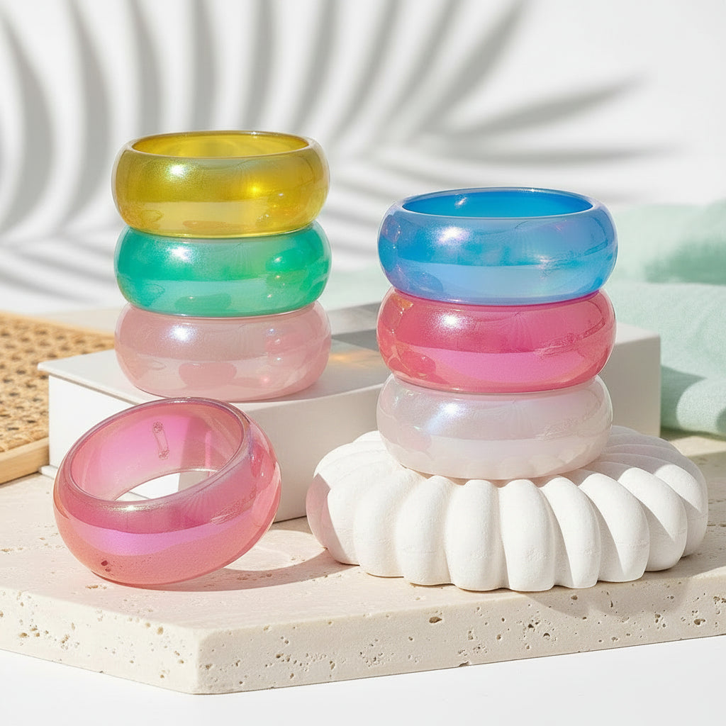 2.55" Diameter: Punk Prism Bangle - 7 colors - Hello Baabs
