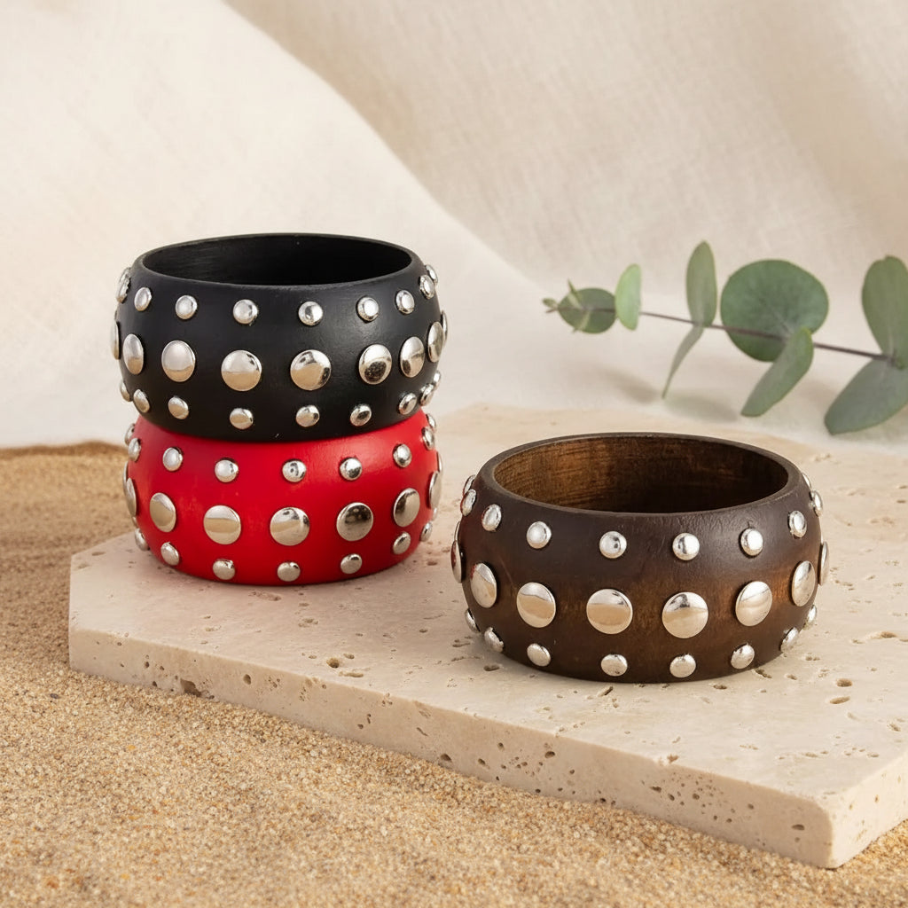 2.55" Diameter: Rebel Vibe Bangle - 3 colors - Hello Baabs