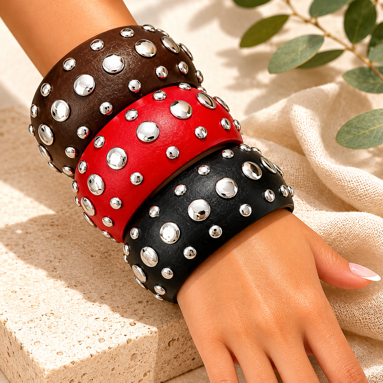 2.55" Diameter: Rebel Vibe Bangle - 3 colors - Hello Baabs