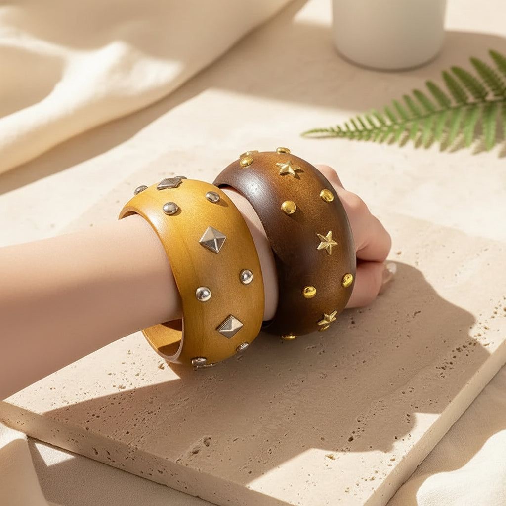 2.55" Diameter: Rustic Riot Bangle - 8 variants - Hello Baabs