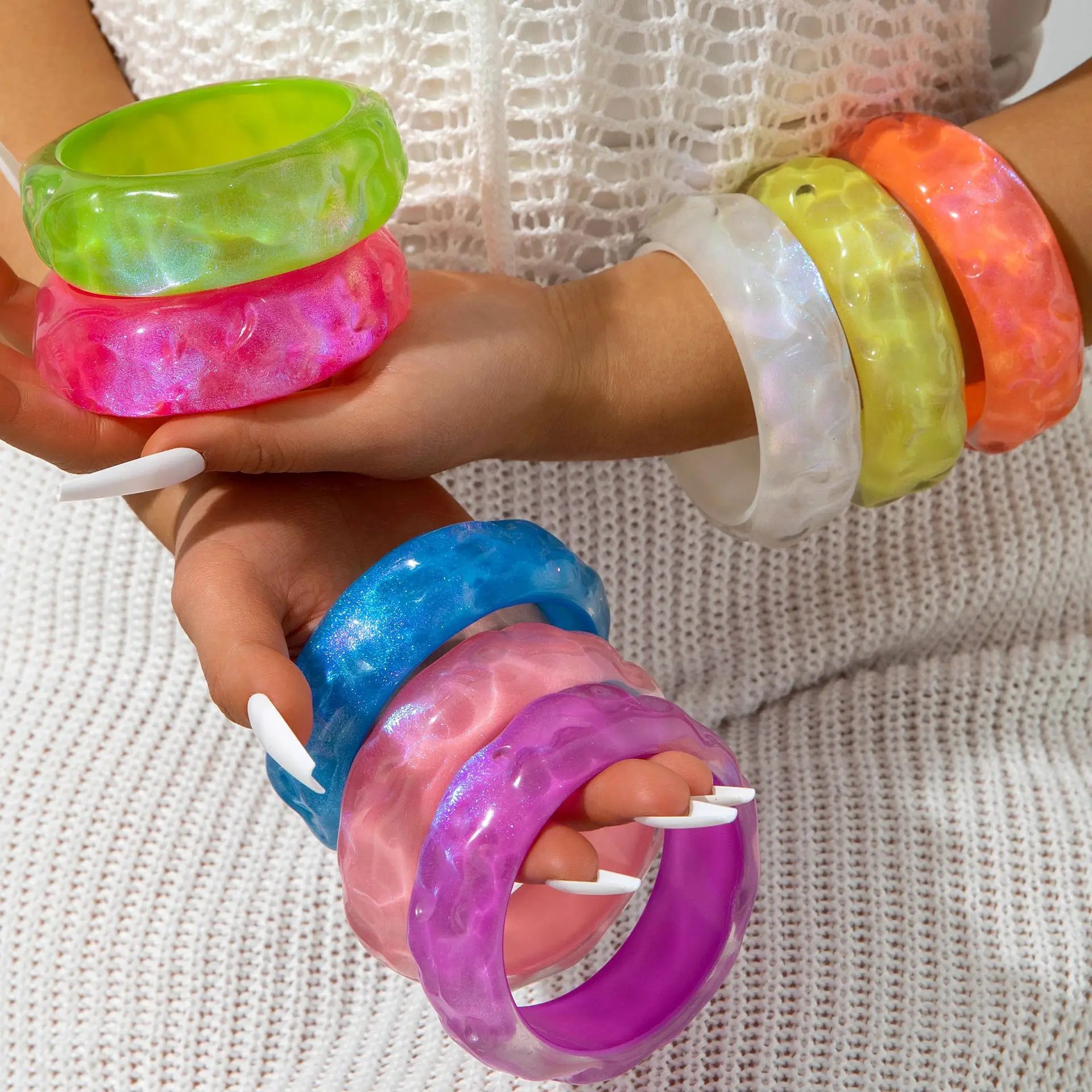 2.56" Diameter: Color Orbit Bangle - 8 colors - Hello Baabs
