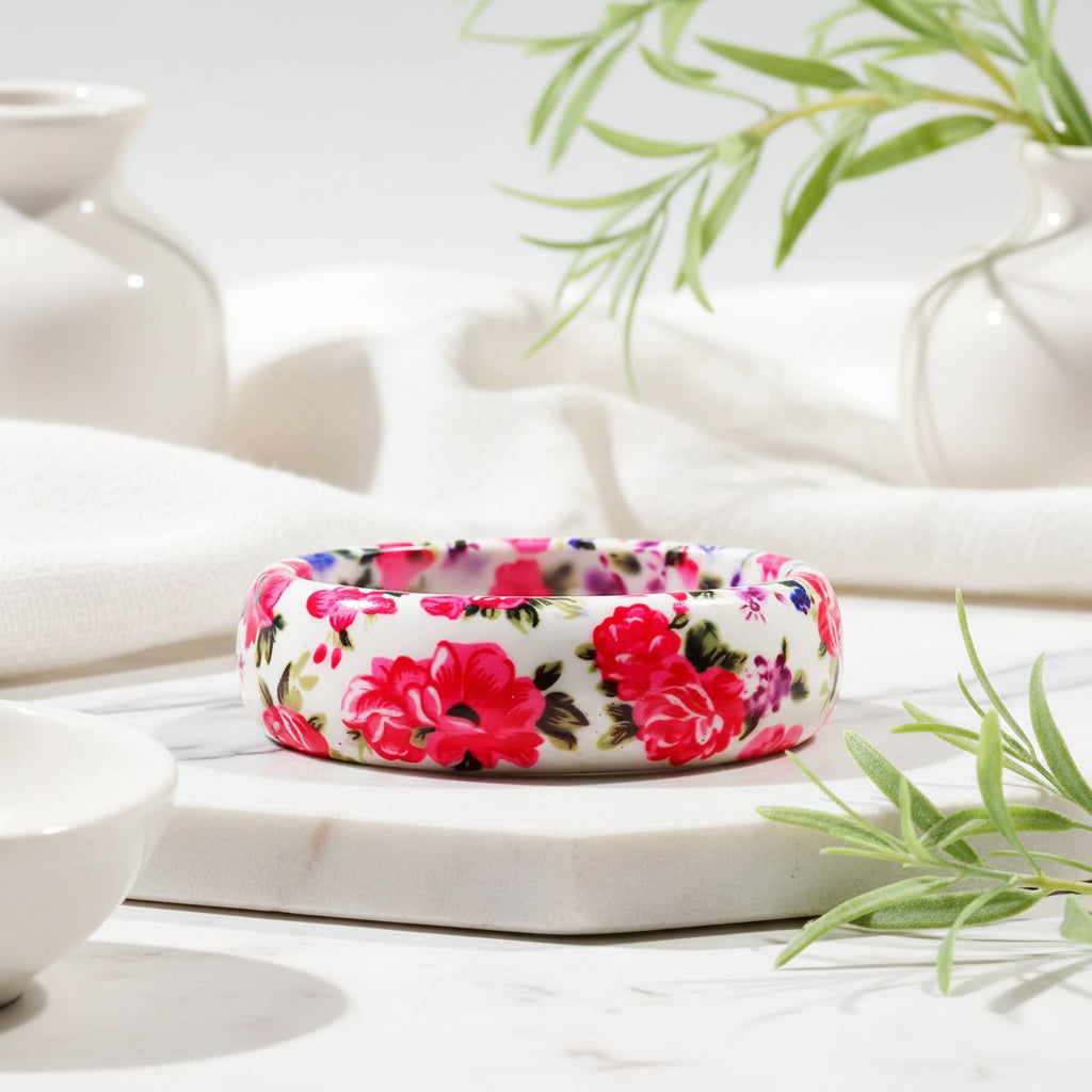 2.60" Diameter: Blush Bloom Bangle - Hello Baabs
