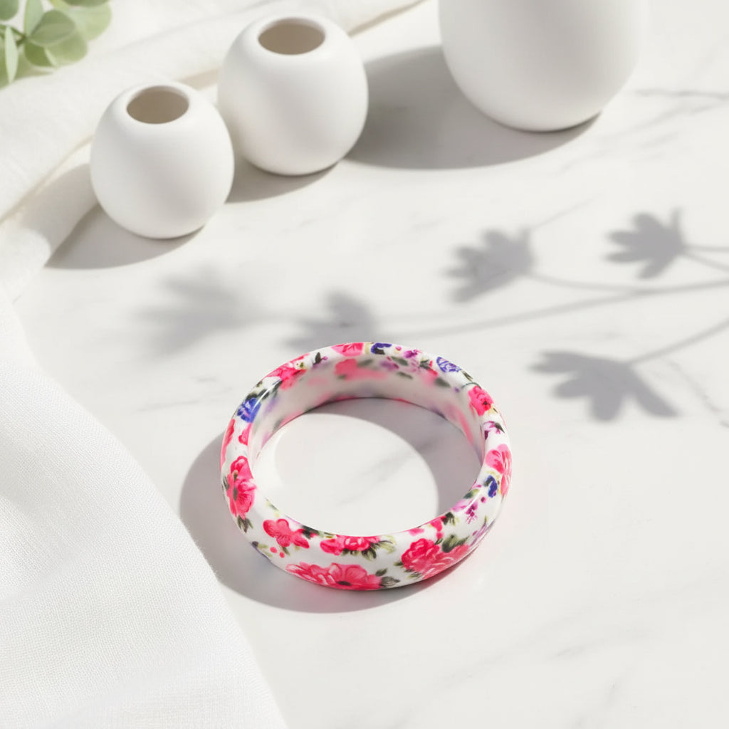 2.60" Diameter: Blush Bloom Bangle - Hello Baabs