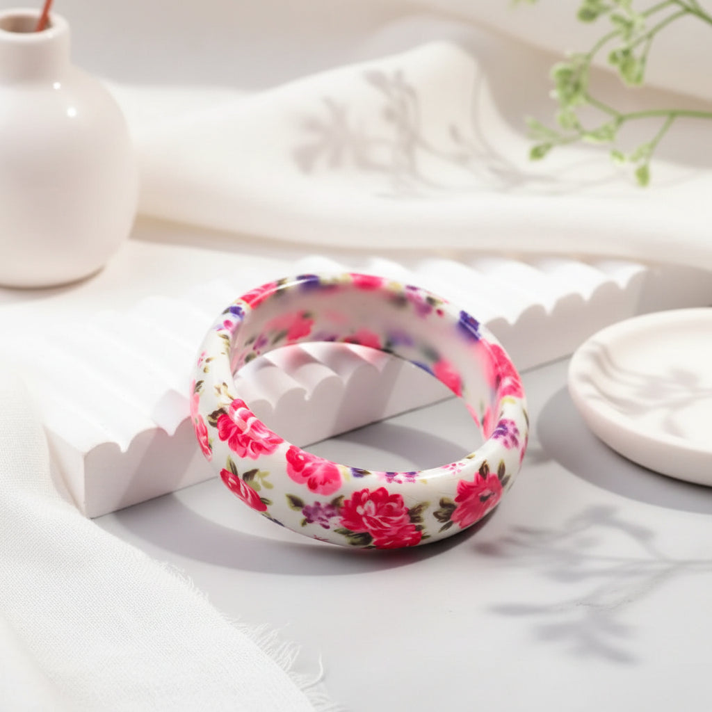 2.60" Diameter: Blush Bloom Bangle - Hello Baabs