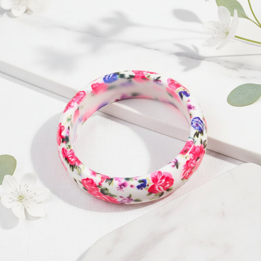 2.60" Diameter: Blush Bloom Bangle - Hello Baabs