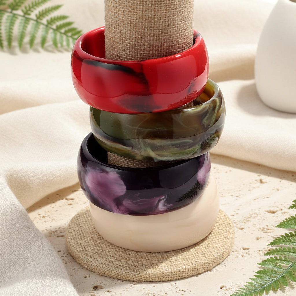 2.60" Diameter: Canvas Color Bangle - 4 colors - Hello Baabs
