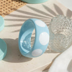 2.60" Diameter: Dotty Diva Resin Bangle - 7 colors - Hello Baabs