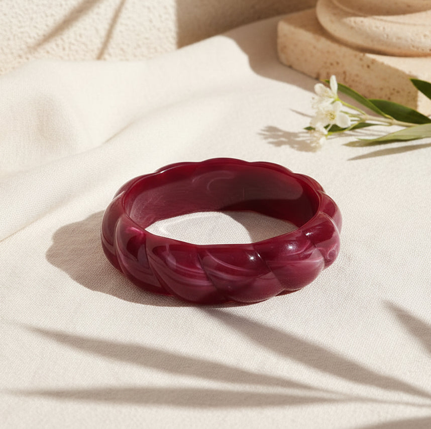 2.60" Diameter: Era Twist Bangle - 5 colors - Hello Baabs
