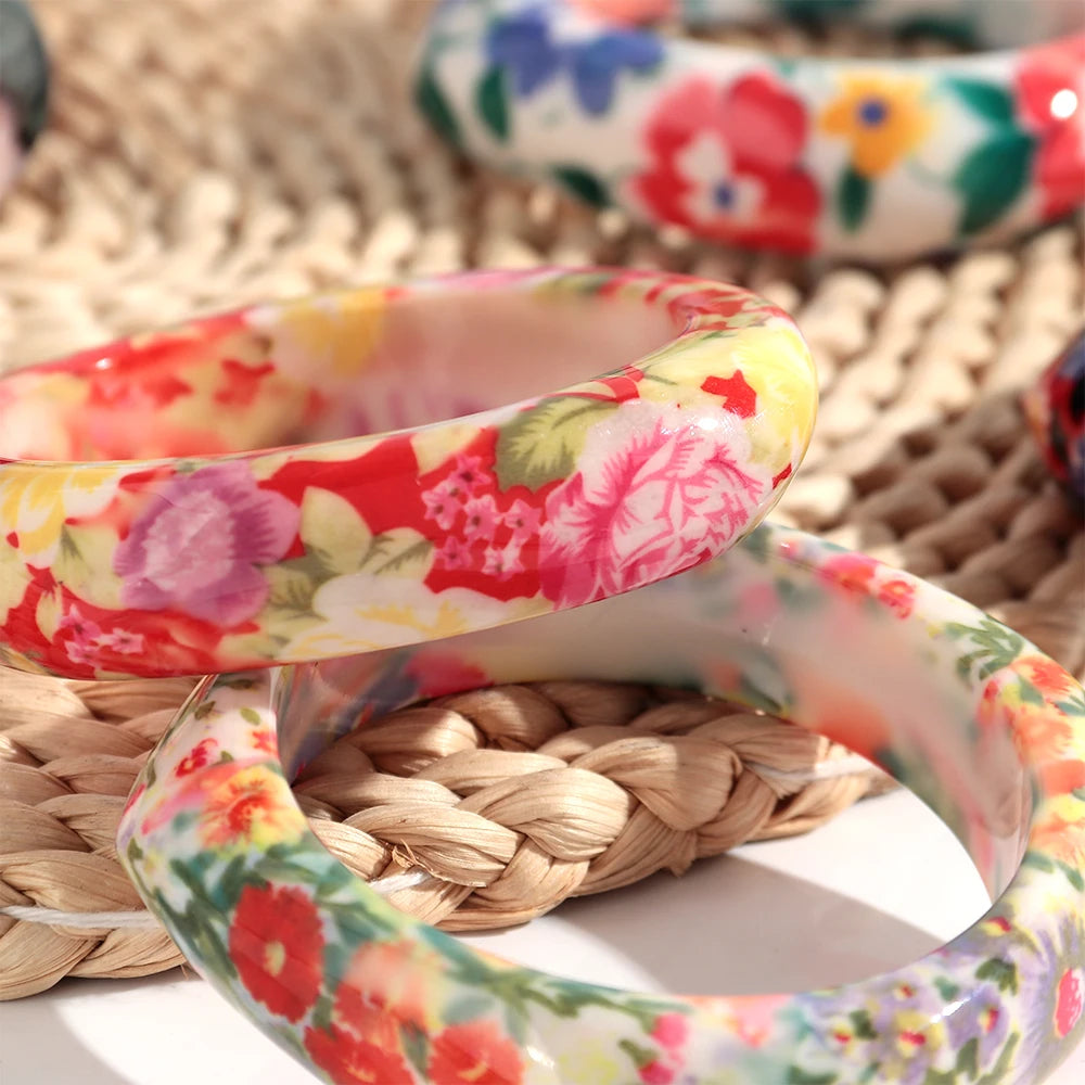 2.60" Diameter: Groovy Garden Bangle - 9 colors - Hello Baabs