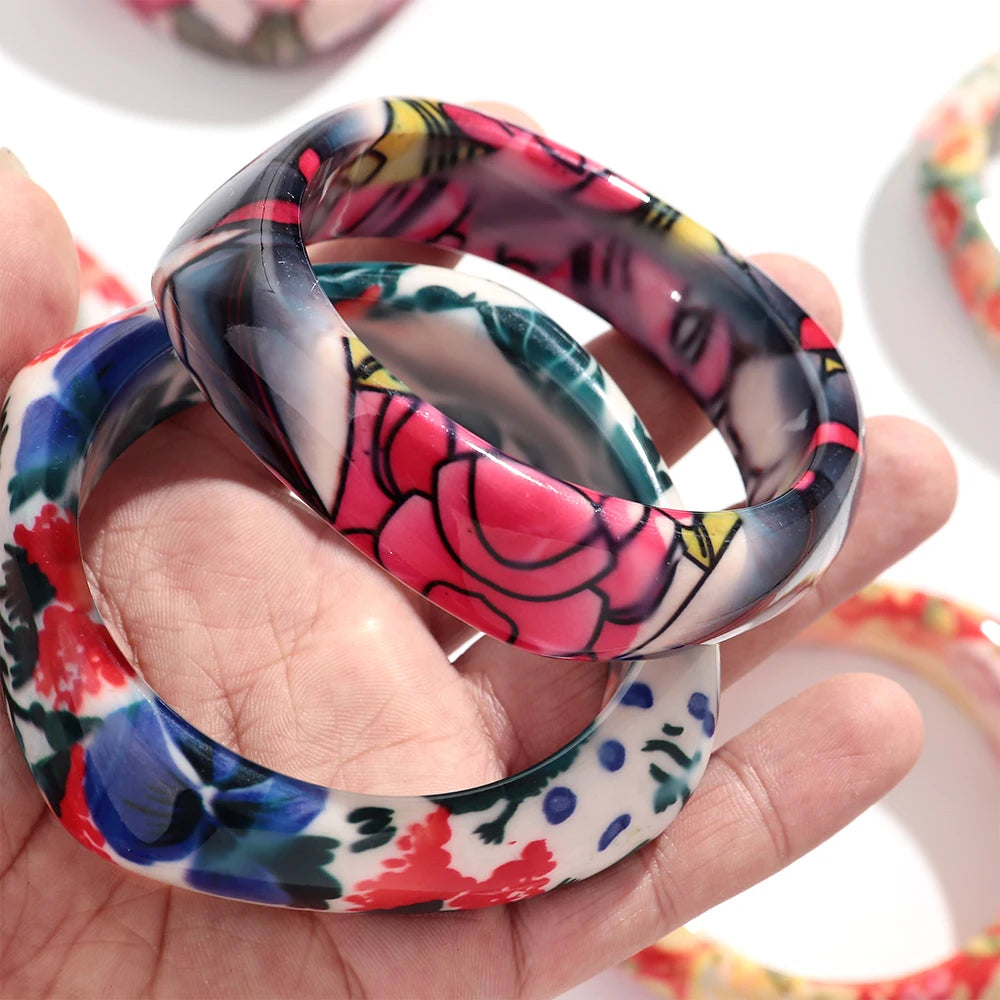 2.60" Diameter: Groovy Garden Bangle - 9 colors - Hello Baabs