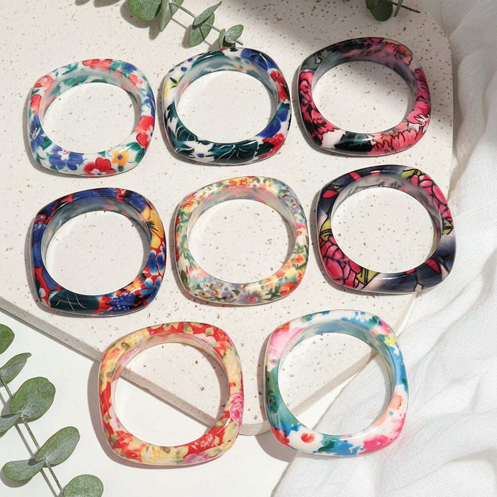 2.60" Diameter: Groovy Garden Bangle - 9 colors - Hello Baabs