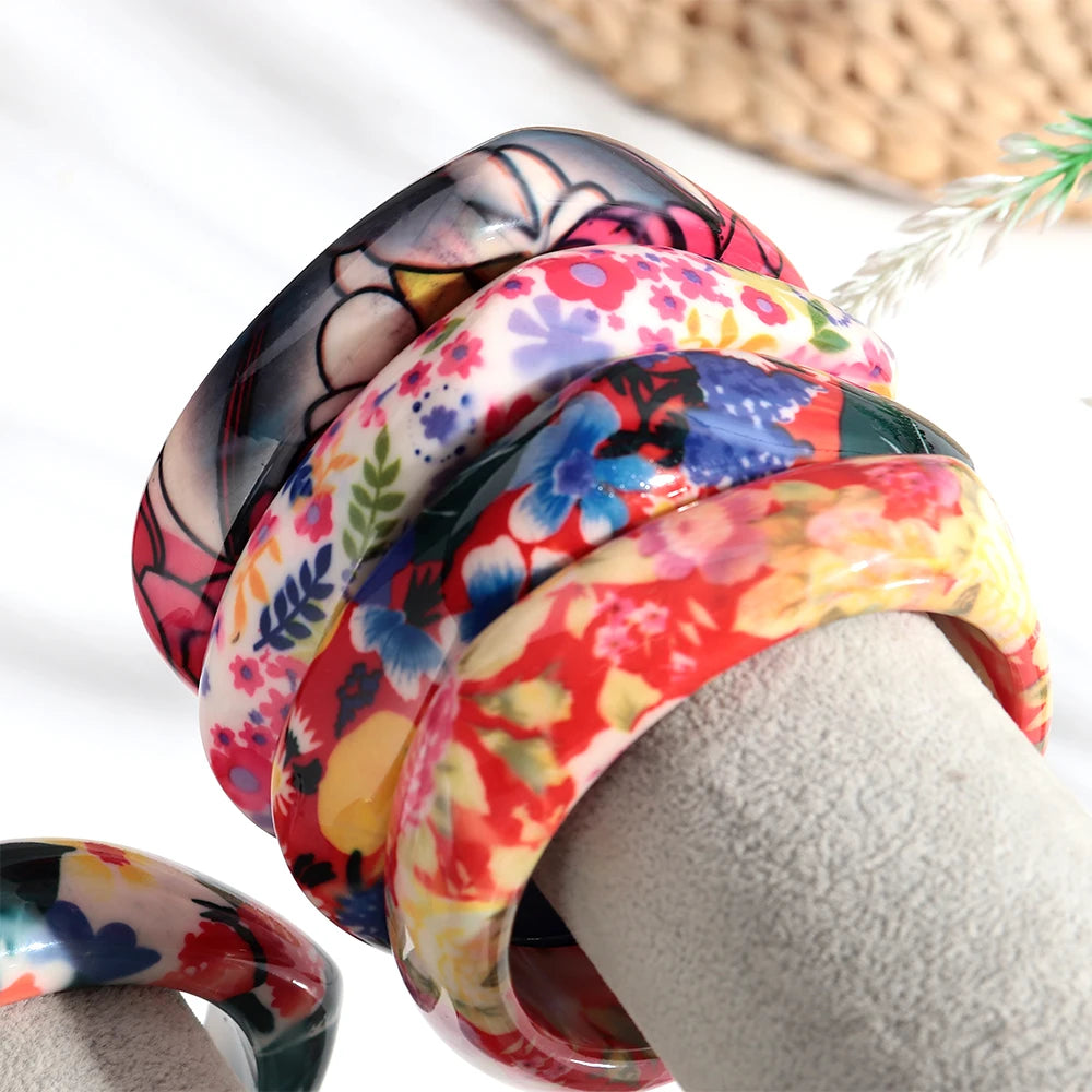 2.60" Diameter: Groovy Garden Bangle - 9 colors - Hello Baabs